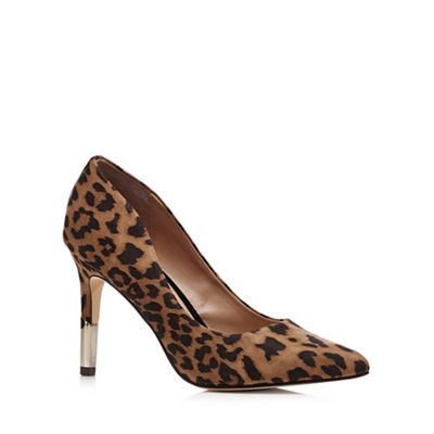 Call It Spring Tan 'Abeasen' leopard print pointed high court shoes